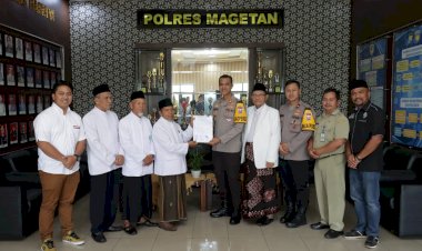 Cooling-System-Jelang-Pilkada,-Kapolres-Magetan-Sambut-Silaturahmi-Ketua-MUI-Sinergitas-Ulama-dan-Umaro